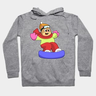 Bear at Snowboarding with Snowboard Hoodie